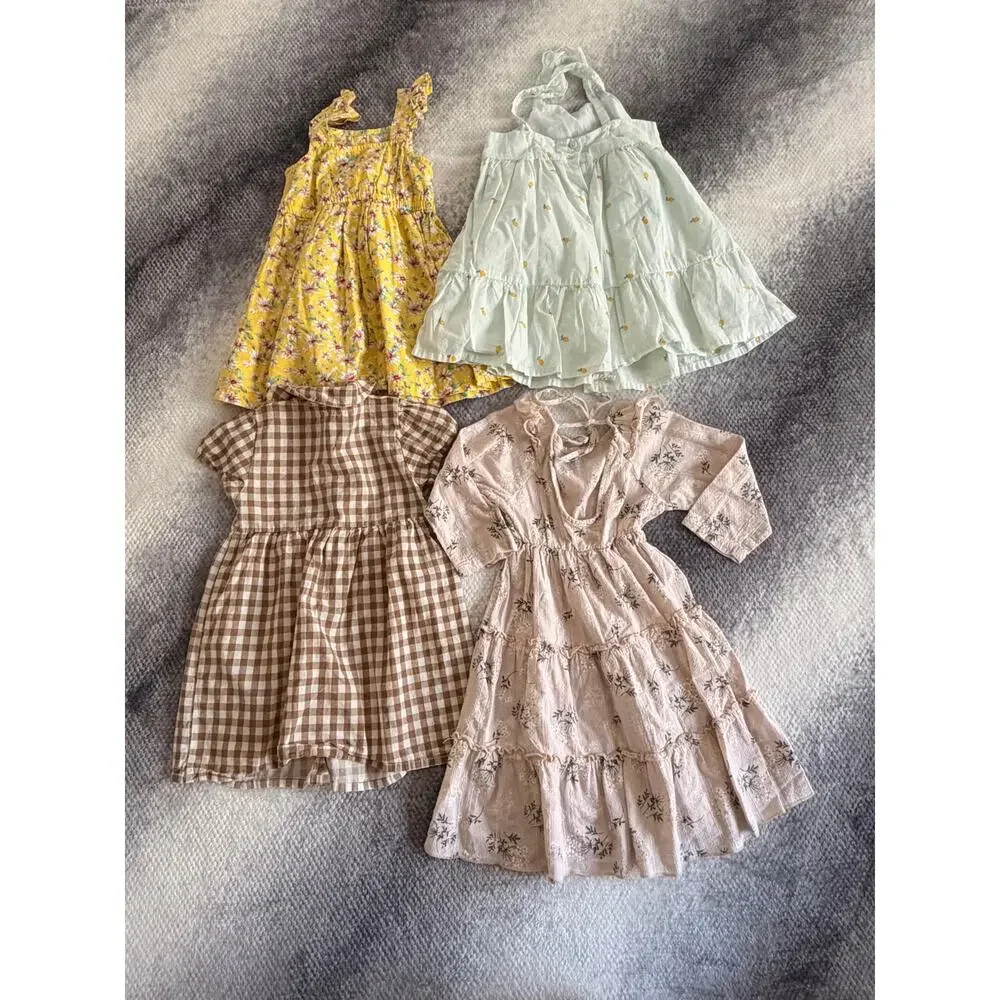 11 PC Bundle Size 3T Girl Summer Spring Plaid Floral Gingham Stripe Dress Romper